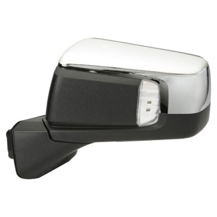 Door Mirror Assembly Left Standard Manual Folding w/o Auto Dimming w/Lamp w/Cover Chrome for Chevrolet Silverado 1500 Silverado 1500 LTD