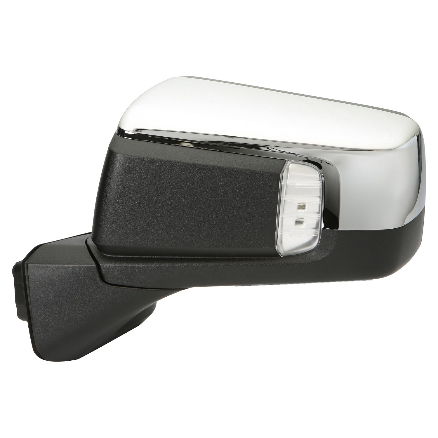 Door Mirror Assembly Left Standard Manual Folding w/o Auto Dimming w/Lamp w/Cover Chrome for Chevrolet Silverado 1500 Silverado 1500 LTD