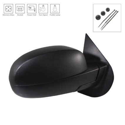 Door Mirror Assembly Right w/Courtesy Lamp w/o Off Road Pkg Black for Chevrolet Suburban 1500 Suburban 2500 Tahoe