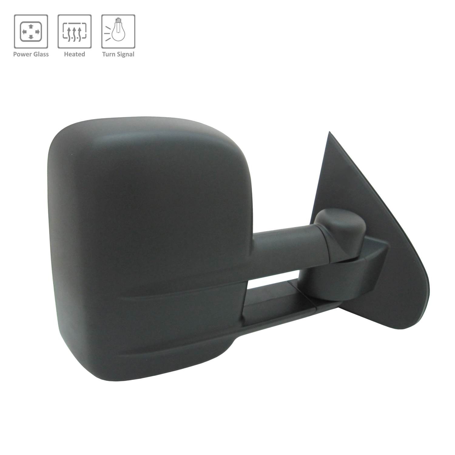 Door Mirror Assembly Right Trailer Tow Type Power w/o Signal Lamps for Chevrolet Silverado 1500 GMC Sierra 1500 Sierra 2500 HD Sierra 3500 HD