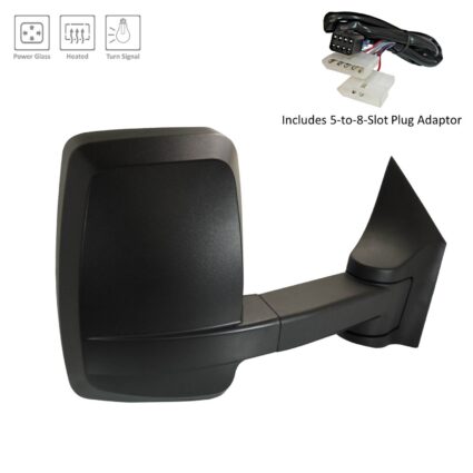 Door Mirror Assembly Right Power Straight Long Arm w/Signal Lamp for Chevrolet Express 1500 Express 2500 Express 3500