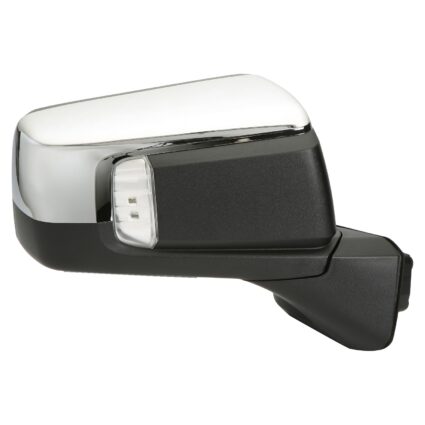 Door Mirror Assembly Right Standard w/Temp Sensor w/BSD w/Lamp w/Cover Chrome for Chevrolet Silverado 1500 Silverado 1500 LTD