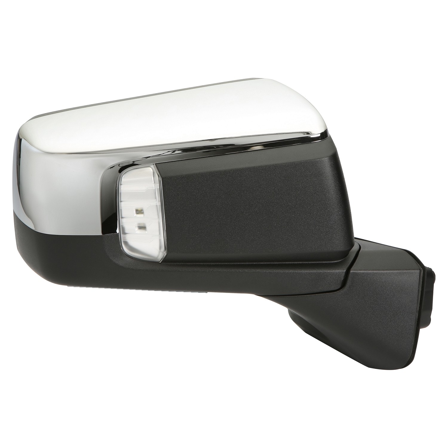 Door Mirror Assembly Right Standard w/Temp Sensor w/BSD w/Lamp w/Cover Chrome for Chevrolet Silverado 1500 Silverado 1500 LTD