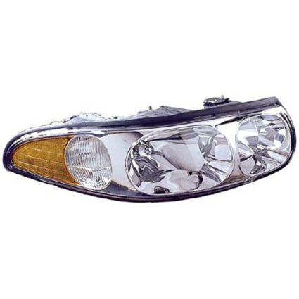 Headlight Assembly Composite Left w/Marker Lamp Custom w/Smooth High Beam Surface for Buick LeSabre 2000–2005