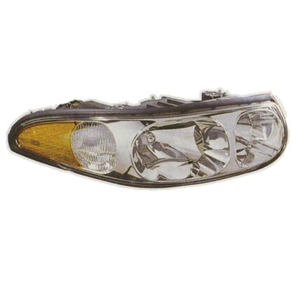 Headlight Assembly Composite Left w/Cornering/Marker Lamp Custom w/Fluted High Beam Surface for Buick LeSabre 2000–2005