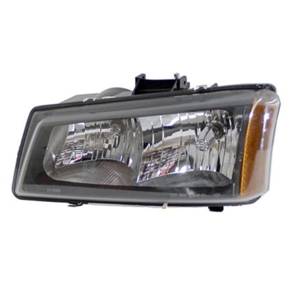 Headlight Assembly Composite Left w/o Body Cladding 2nd Design Fluted Bezel for Chevrolet Avalanche 1500 Avalanche 2500 Silverado 1500 Silverado 1500 Classic Silverado 2500 Silverado 2500 HD Silverado 2500 HD Classic Silverado 3500 Silverado 3500 Classic
