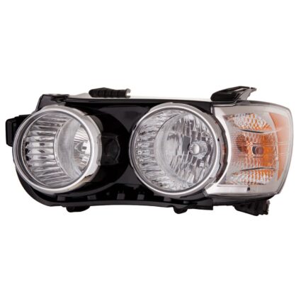 Headlight Assembly Composite Left w/o Dusk Pkg Halogen w/Chrome Trim CAPA for Chevrolet Sonic Sedan LT LS LTZ RS 2012–2015