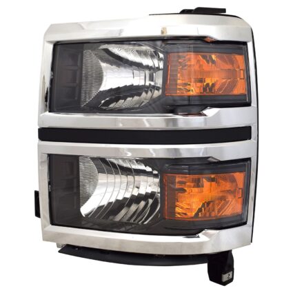 Headlight Assembly Composite Left Halogen CAPA for Chevrolet Silverado 1500 LT WT 2014–2015