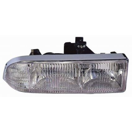 Headlight Assembly Composite Right w/Chrome Bezel CAPA for Chevrolet Blazer S10