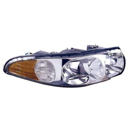 Headlight Assembly Composite Right w/Cornering/Marker Lamp Custom w/Fluted High Beam Surface for Buick LeSabre 2000–2005