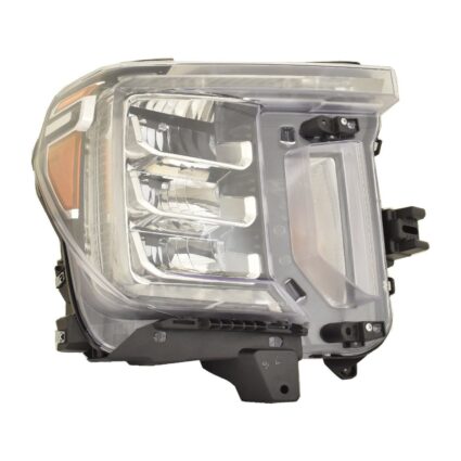 Headlight Assembly Composite Right w/o LED Signal Lamp CAPA for GMC Sierra 2500 HD Sierra 3500 HD