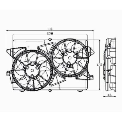 Engine Cooling Fan Assembly for Saturn Vue 2004–2007