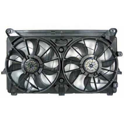 Engine Cooling Fan Assembly w/Extra Duty Cooling Motor/Blade/Shroud Dual Fan Assembly 9 Blade for Cadillac Escalade ESV Escalade EXT Chevrolet Silverado 1500 GMC Sierra 1500 Yukon XL 1500 Hummer H2