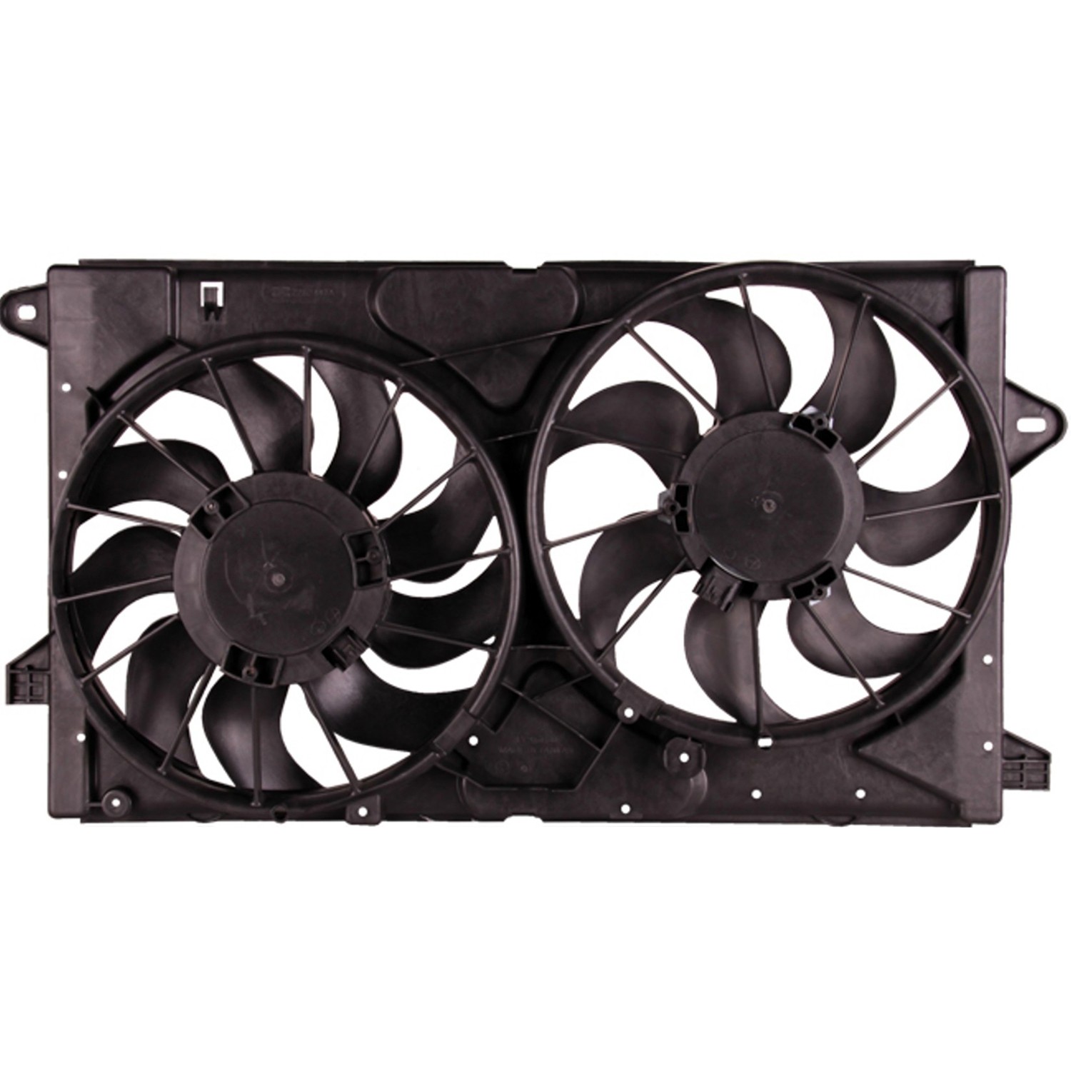 Engine Cooling Fan Assembly 2nd Design From 3-22-10 Motor/Blade/Shroud Dual Fan Assembly Eassist for Buick LaCrosse Regal Chevrolet Impala Malibu