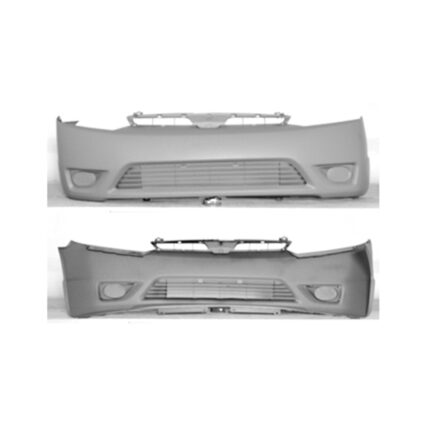 Bumper Cover Front Primed for Honda Civic Coupe LX EX DX Si GX EXS LXS DX-G MUGEN Si EX-L 2006–2008