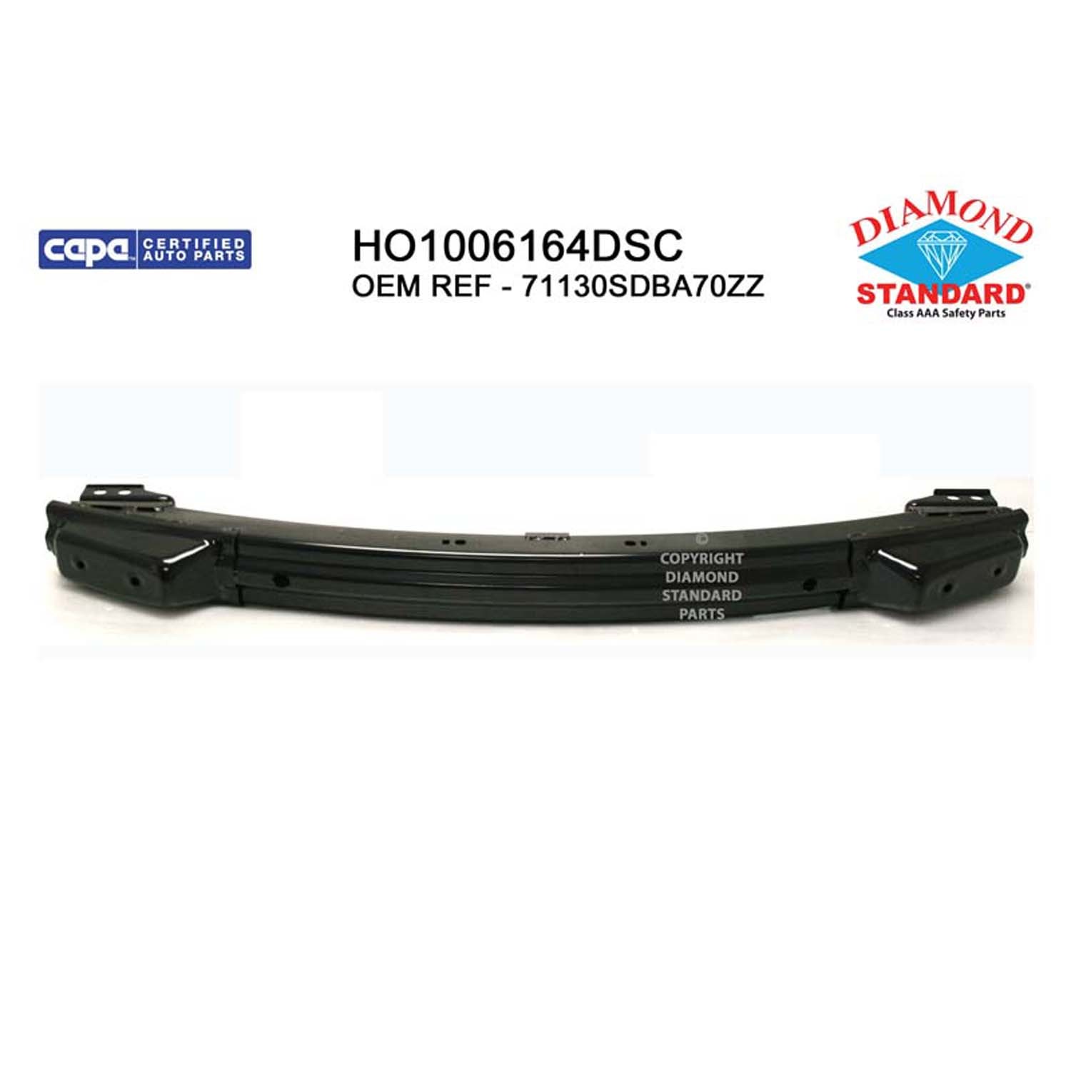 Bumper Cover Reinforcement Front USA/Mexico Built CAPA for Honda Accord Coupe Sedan 2003–2007