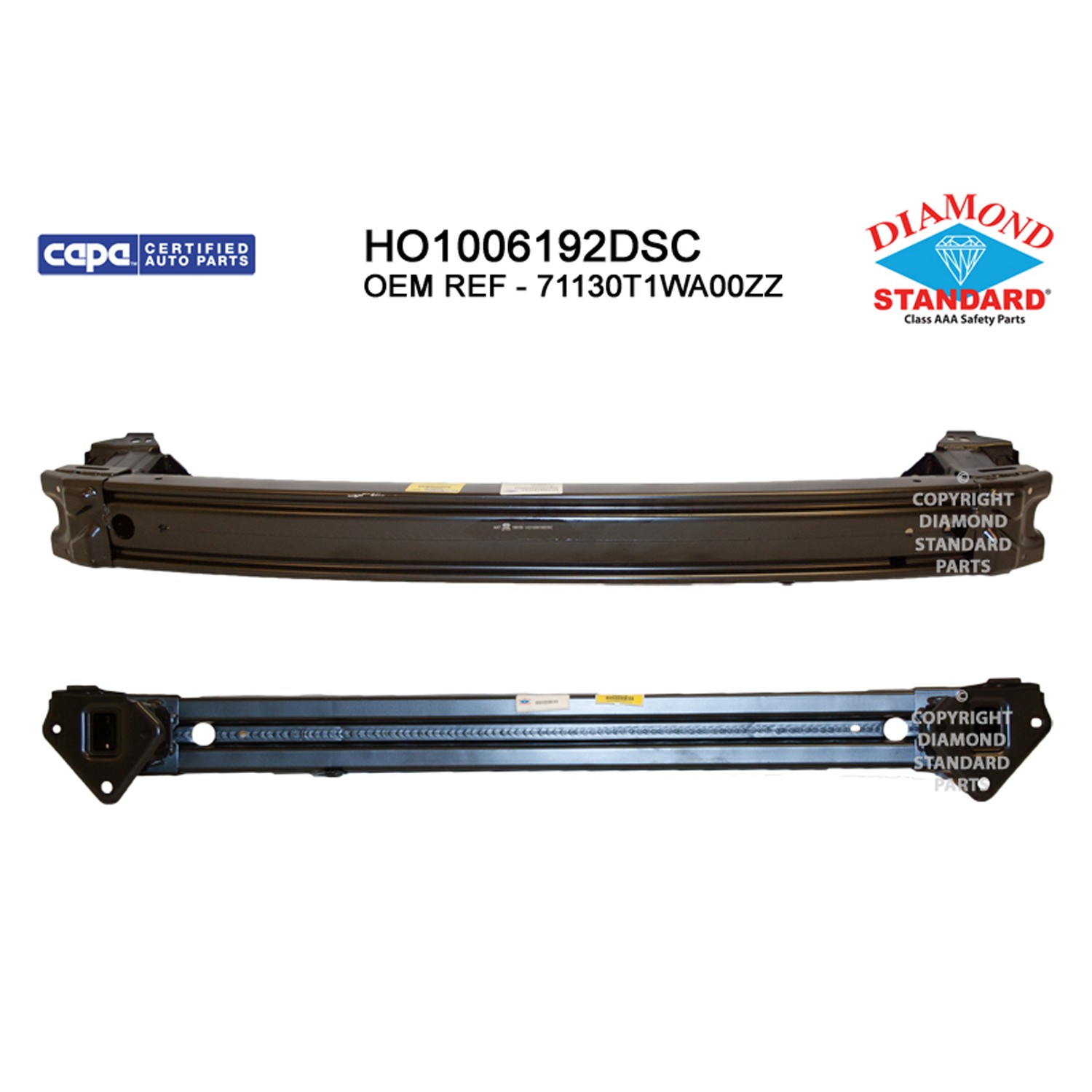 Bumper Cover Reinforcement Front CAPA for Honda CR-V 2015–2016