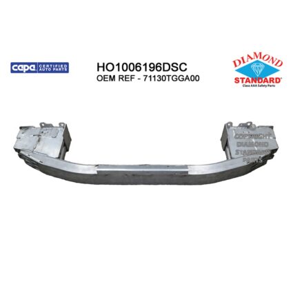 Bumper Cover Reinforcement Front CAPA for Honda Civic Sedan Coupe Hatchback 2016–2019