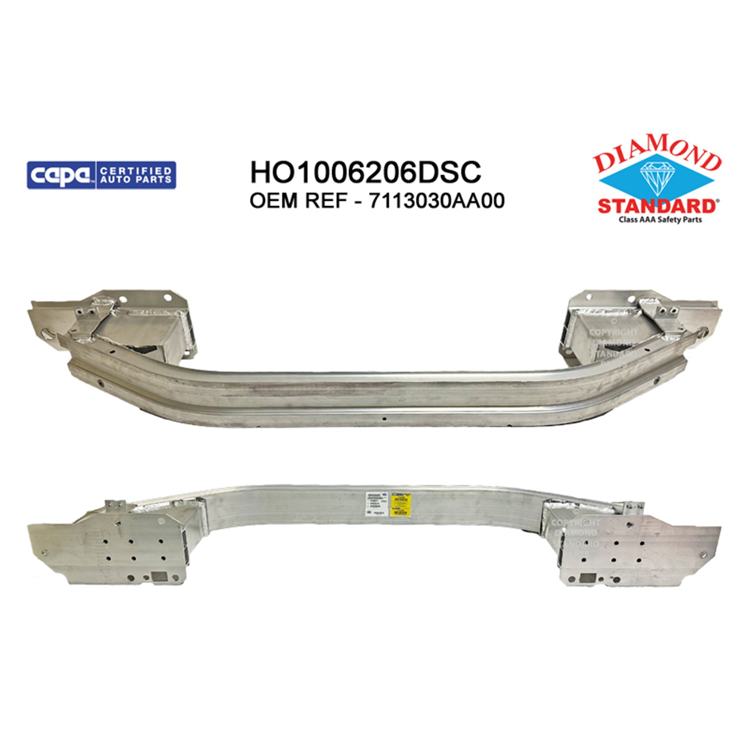 Bumper Cover Reinforcement Front Aluminum CAPA for Honda Accord 2023–2024