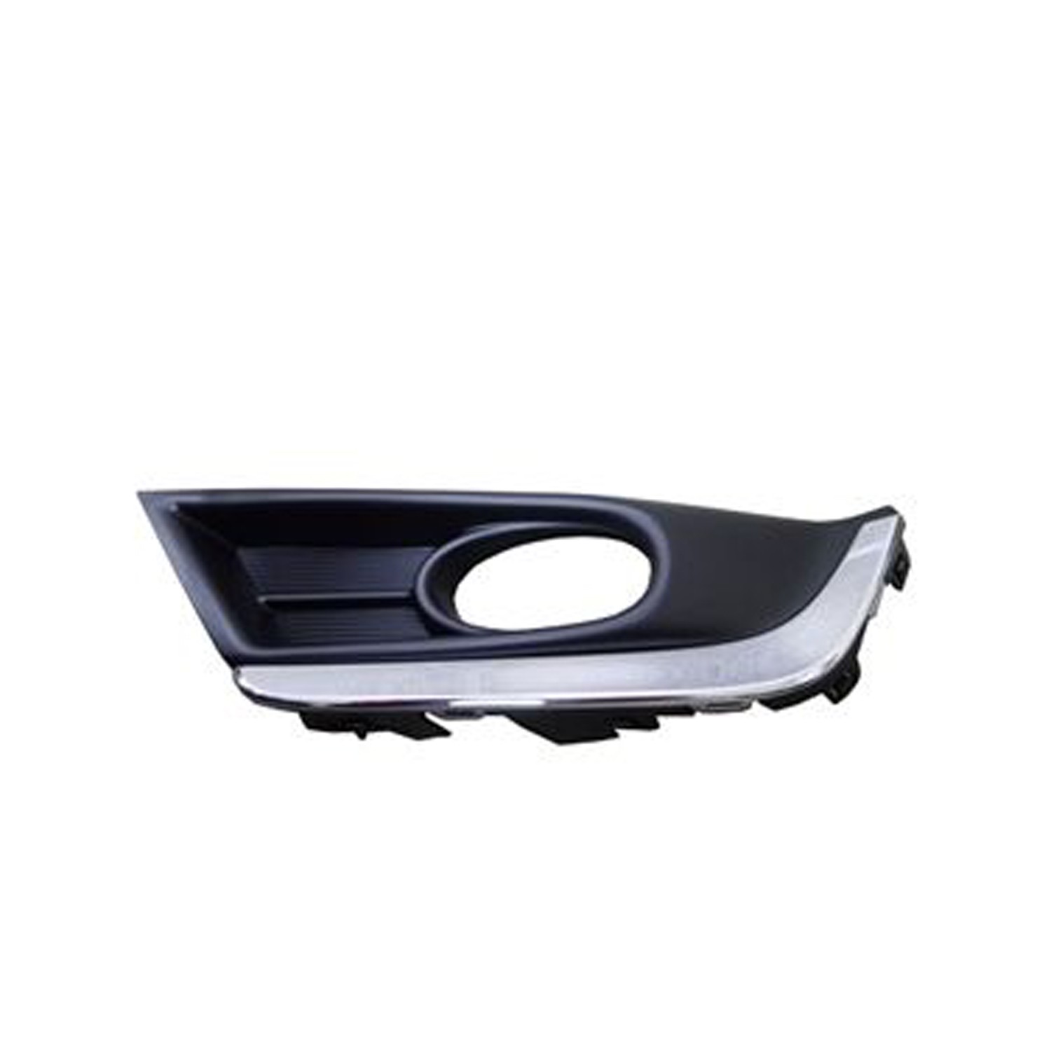 Bumper Insert Front Left Fog Lamp Bezel w/Fog Lamps Chrome Trim for Honda CR-V 2017–2019