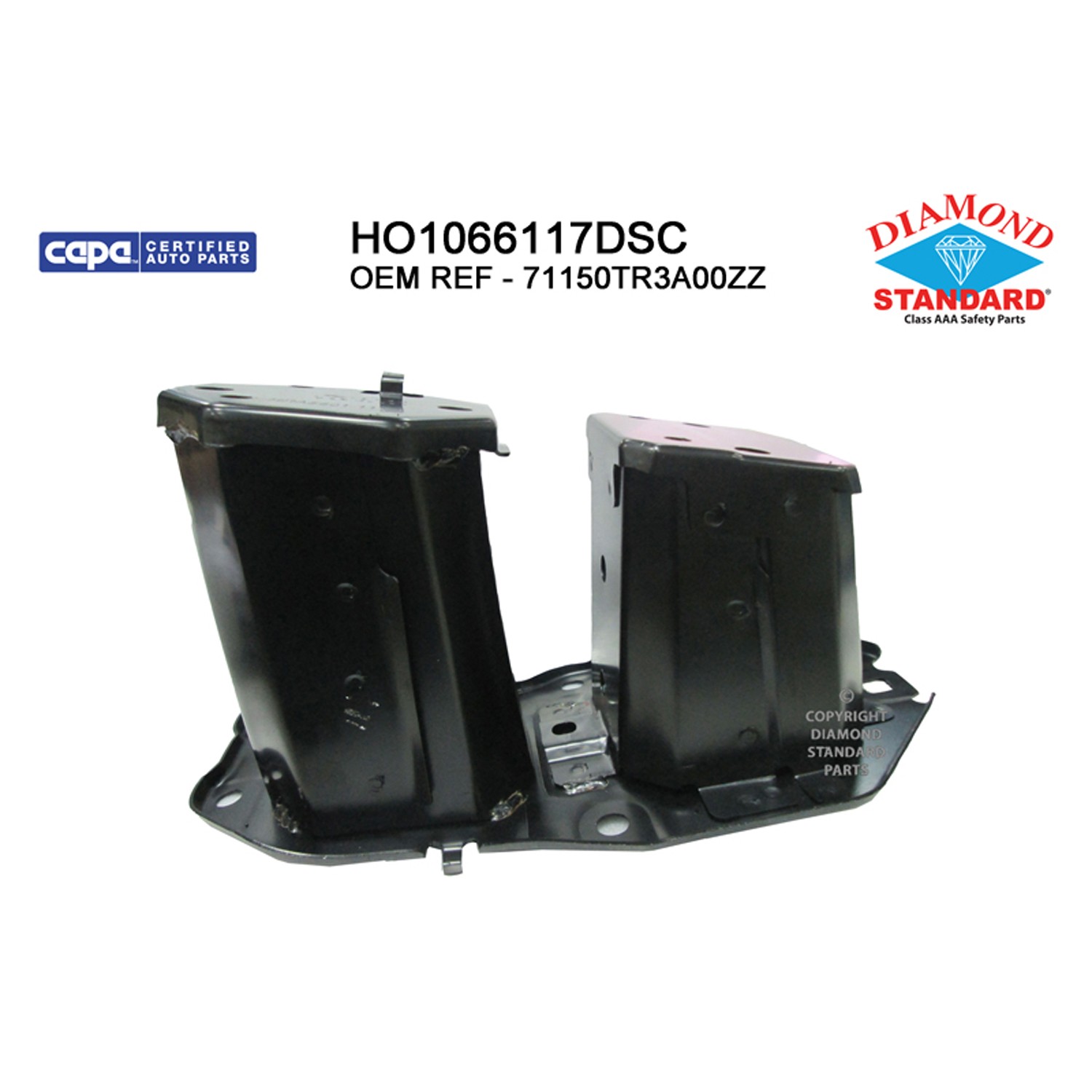 Bumper Bracket Front Left CAPA for Honda Civic Hybrid-L Hybrid 2013–2015