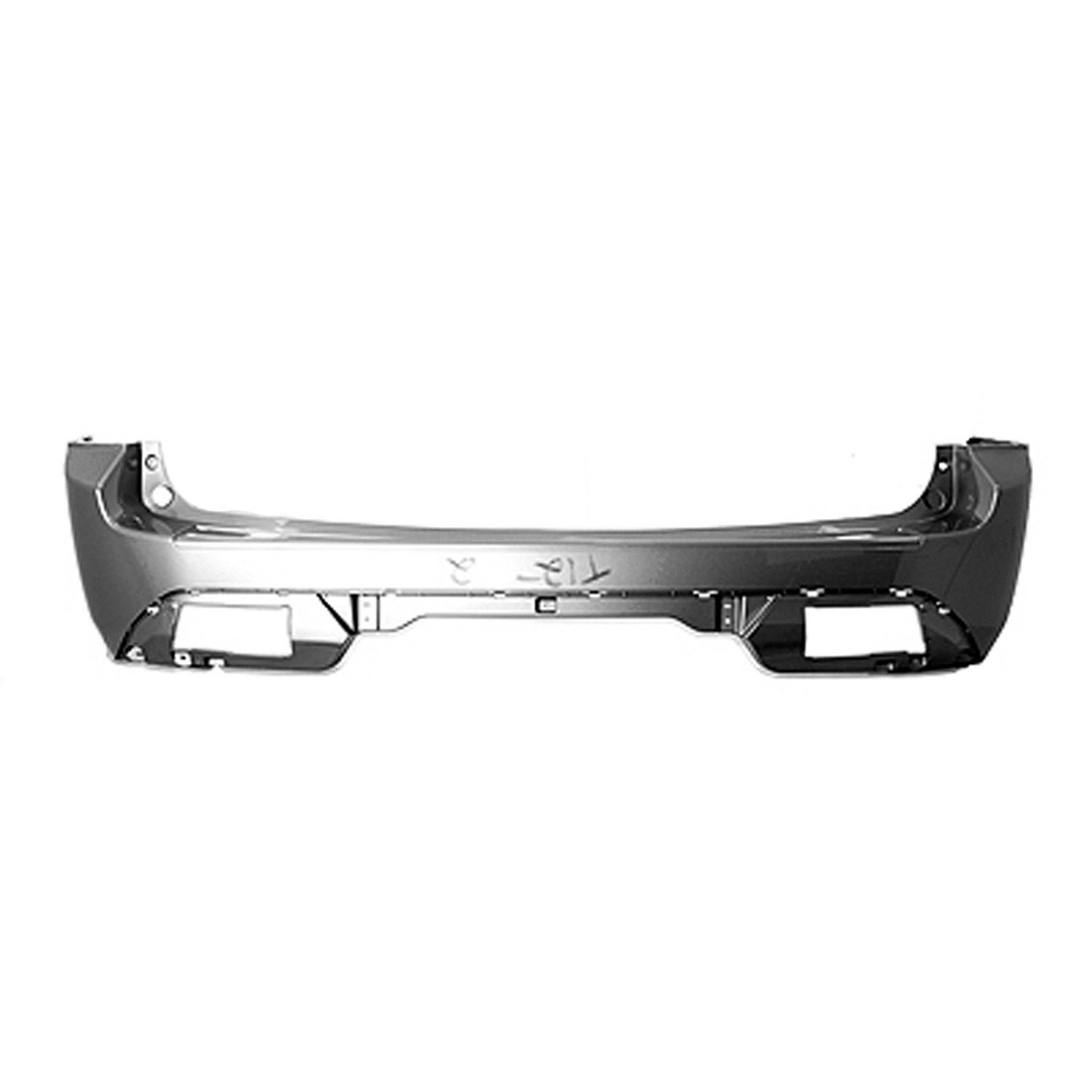 Bumper Cover Rear w/o Park Assist Primed CAPA for Honda Pilot LX EX EX-L 2012–2015