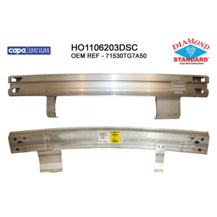 Bumper Cover Reinforcement Rear CAPA for Honda Pilot 2019–2022