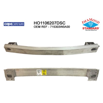 Bumper Cover Reinforcement Rear Aluminum CAPA for Honda HR-V 2023–2025