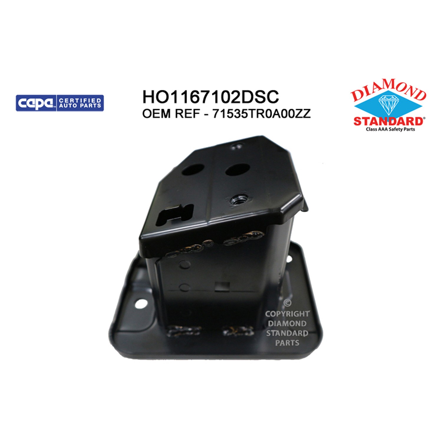 Bumper Bracket Rear Right CAPA for Honda Civic Sedan Coupe 2012–2015