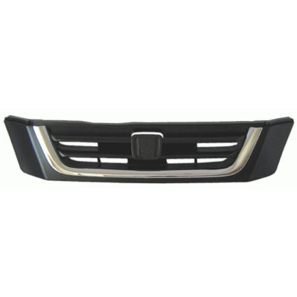 Grille Assembly Matte Black w/Chrome Molding for Honda CR-V 1997–2001