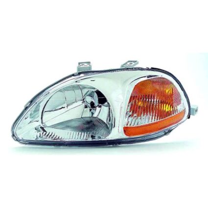 Headlight Assembly Composite Left Includes Side Marker Lamp w/o Bulbs or Sockets for Honda Civic LX EX CX DX HX EX-R GX 1996–1998