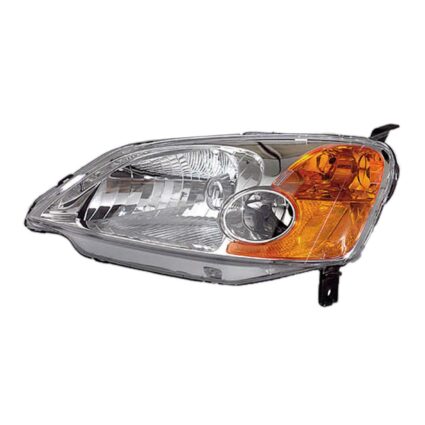 Headlight Assembly Composite Left w/o Bulbs or Sockets Includes Side Marker/Park/Signal Lamps for Honda Civic 2001–2003