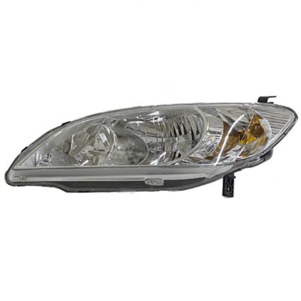 Headlight Assembly Composite Left Includes Side Marker/Park/Signal Lamps w/o Bulbs or Sockets for Honda Civic Hybrid 2004–2005