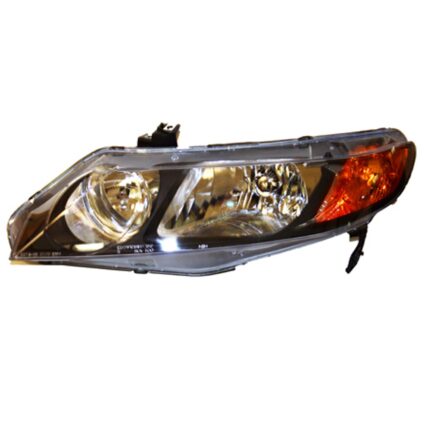 Headlight Assembly Composite Left Includes Side Marker/Park/Signal Lamps w/o Bulbs or Sockets for Honda Civic Sedan 2006–2008