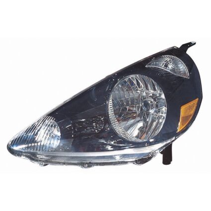 Headlight Assembly Composite Left Night Hawk Black Code B92P CAPA for Honda Fit 2007–2008