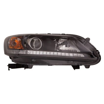 Headlight Assembly Composite Left Halogen CAPA for Honda Accord Sedan LX Sport EX EX-L 2013–2015
