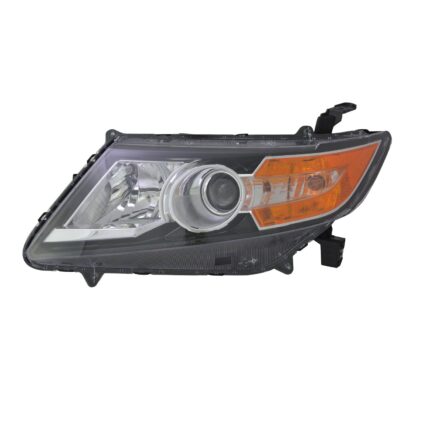 Headlight Assembly Composite Left Halogen Black Bezel for Honda Odyssey 2014–2017