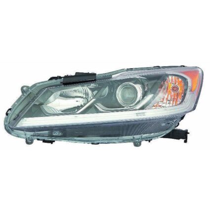 Headlight Assembly Composite Left Halogen w/o DRL CAPA for Honda Accord Sedan LX 2016–2017
