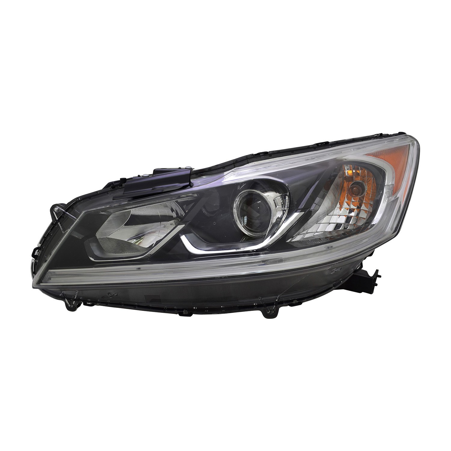 Headlight Assembly Composite Left Halogen w/DRL CAPA for Honda Accord Sedan Sport EX EX-L Sport Special Edition SE 2016–2017