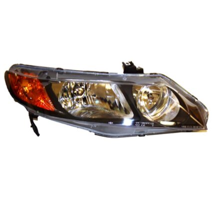 Headlight Assembly Composite Right Includes Side Marker/Park/Signal Lamps w/o Bulbs or Sockets for Honda Civic Sedan 2006–2008