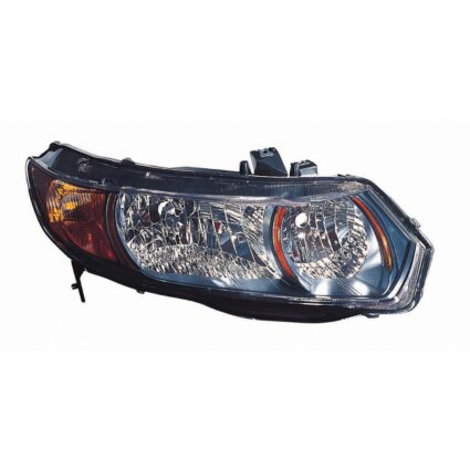 Headlight Assembly Composite Right CAPA for Honda Civic Coupe 2006–2009