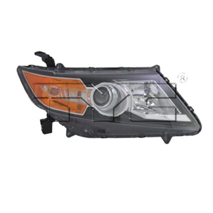 Headlight Assembly Composite Right Halogen Black Bezel CAPA for Honda Odyssey 2014–2017