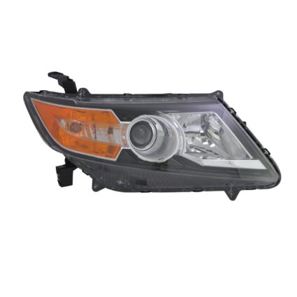 Headlight Assembly Composite Right Halogen Black Bezel for Honda Odyssey 2014–2017