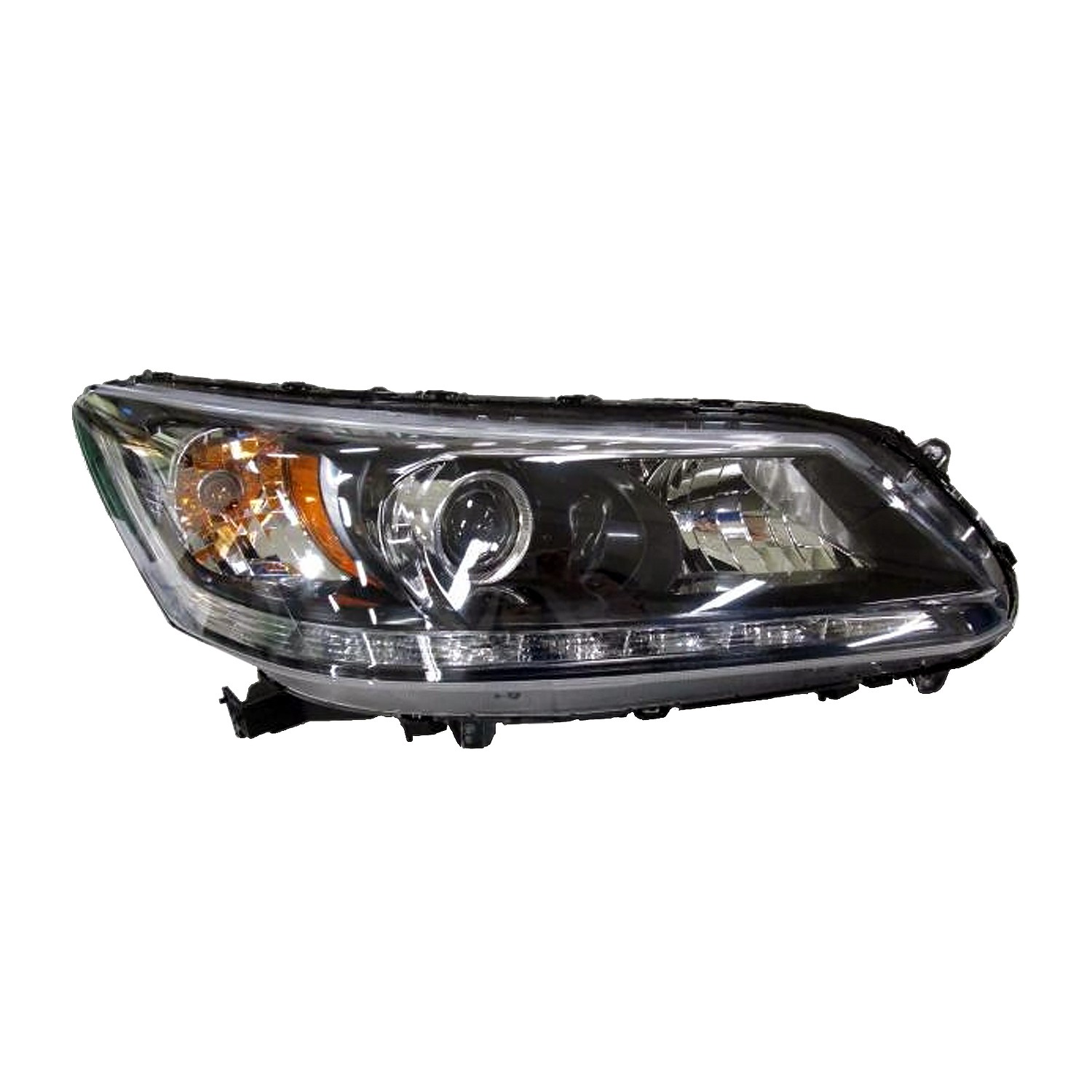 Headlight Assembly Composite Right Halogen w/LED DRL CAPA for Honda Accord Sedan EX-L Touring 2013–2015