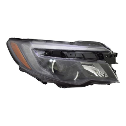 Headlight Assembly Composite Right Halogen w/o Auto Dimming w/Auto On/Off w/LED Daytime Running Lamps for Honda Pilot Ridgeline