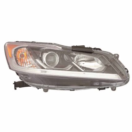 Headlight Assembly Composite Right Halogen w/o DRL for Honda Accord Sedan LX 2016–2017