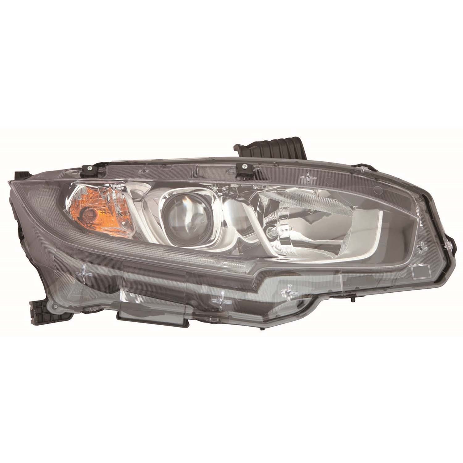 Headlight Assembly Composite Right Halogen CAPA for Honda Civic Sedan Coupe Hatchback 2016–2020