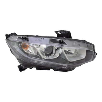 Headlight Assembly Composite Right Halogen for Honda Civic Sedan Coupe Hatchback 2016–2020