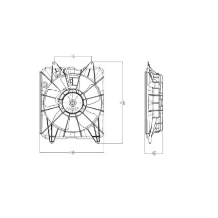Engine Cooling Fan Assembly Motor/Blade/Shroud Assembly for Honda Civic Hybrid Hybrid-L 2006–2011