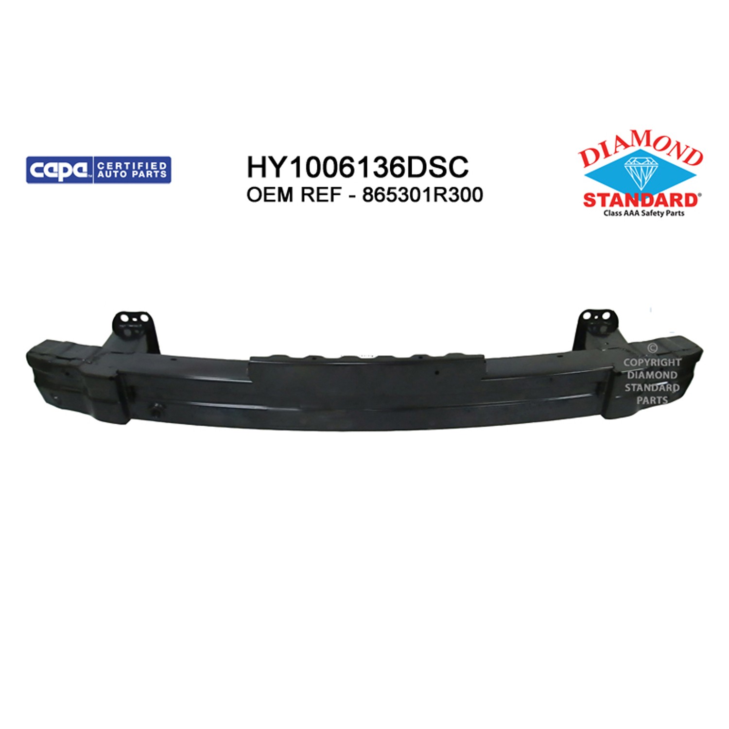 Bumper Cover Reinforcement Front CAPA for Hyundai Accent 2012–2017
